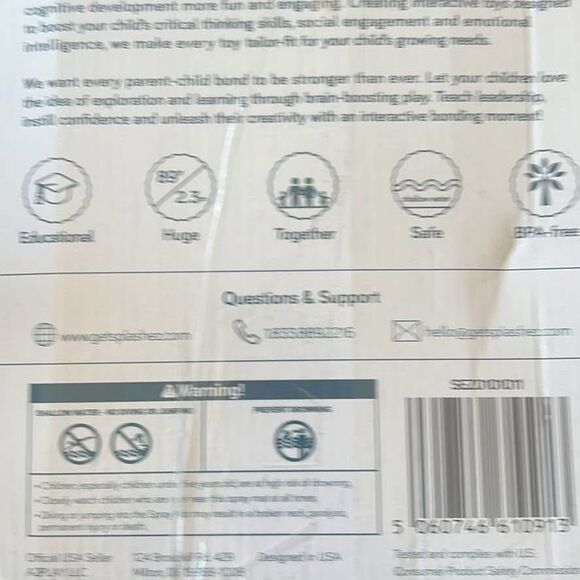 SplashEZ 89’’ Extra Large Splash Pad for Kids & Dogs Great Outdoor Toys - Picture 3 of 4